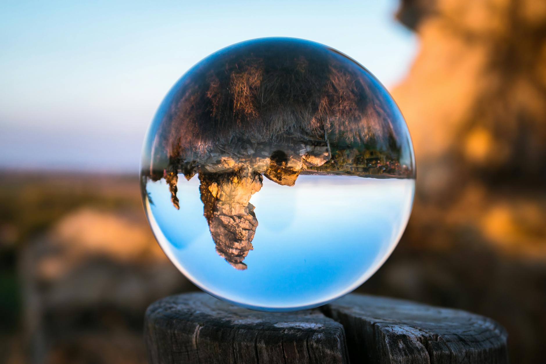 clear glass ball decor